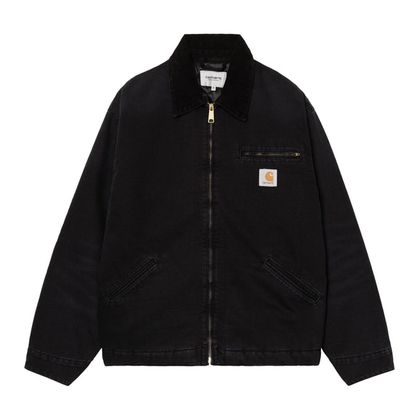 Carhartt WIP Og Detroit Jacket - Black / Black Stone Canvas - Streetart.fr