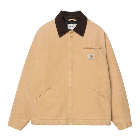 Carhartt Wip Og Detroit Jacket - Wip Dusty H / Tobacco Stone Canvas - I035614_3WQ_4O