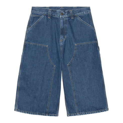 Carhartt WIP Og Double Knee Long Short - Blue Stone Washed - Streetart.fr