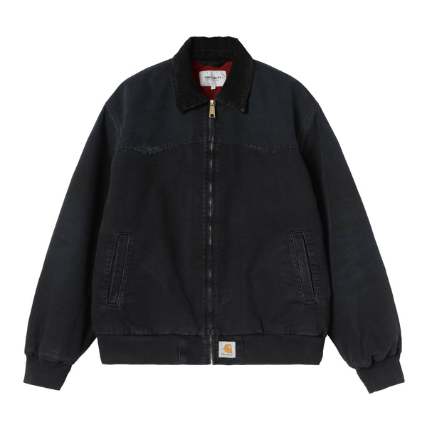 Carhartt WIP Og Santa Fe Jacket - Black / Grind Wash — veste