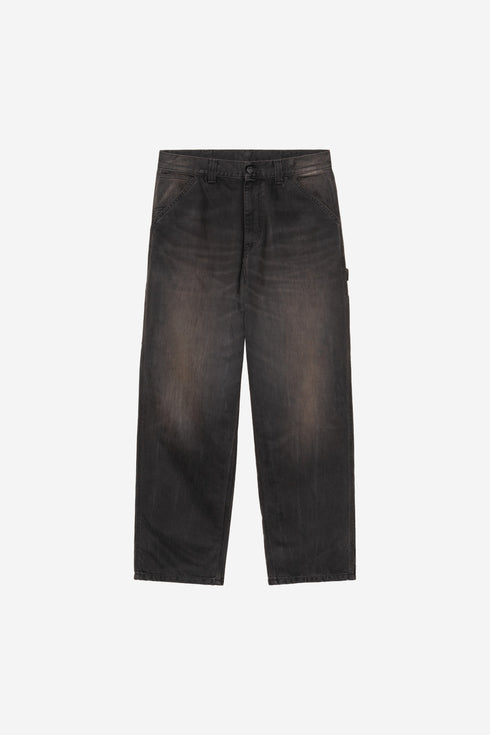 Carhartt Wip Og Single Knee Pant - Black Tobacco Used Wash - I034871_89_0R
