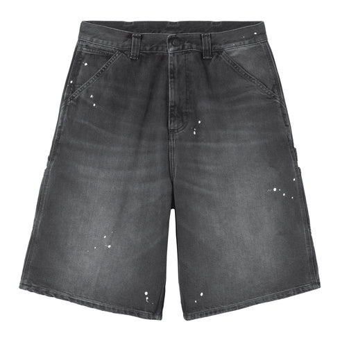Carhartt WIP Og Single Knee Short - Black Destroy Wash Splatter - Streetart.fr