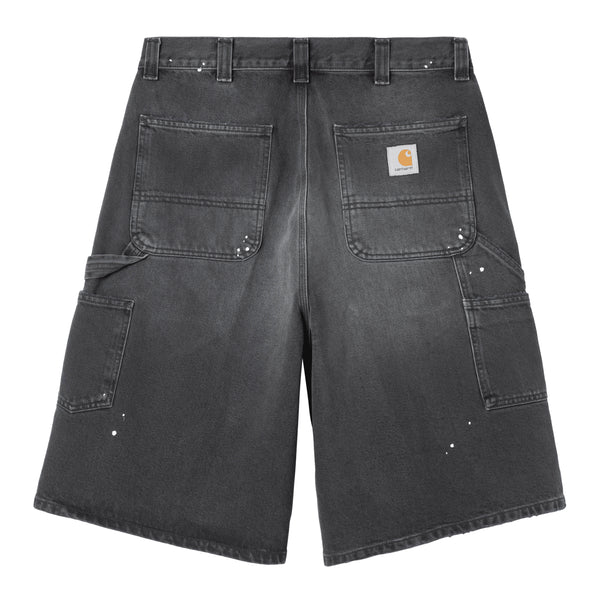 Carhartt WIP Og Single Knee Short - Black Destroy Wash Splatter - Streetart.fr