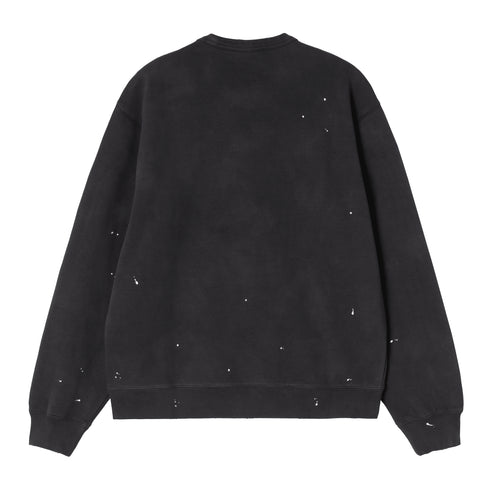Carhartt WIP Painter Sweat - Black Destroy Wash Splatter - Streetart.fr