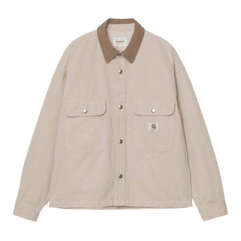 Carhartt WIP Prescott Shirt Jacket - String / Leather Garment Dyed - Streetart.fr
