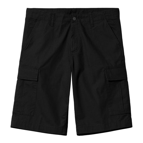 Carhartt WIP Regular Cargo Short - Black Rinsed - Streetart.fr