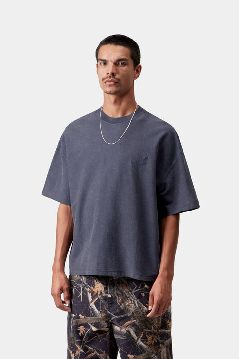 Carhartt Wip S/S Lambert T-Shirt - Dark Navy Moon Wash - I037016_1C_FQ
