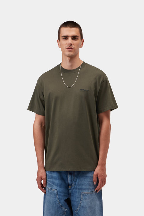 Carhartt Wip S/S Script Embroidery T-Shirt - Cypress / Black - I030435_00P_XX