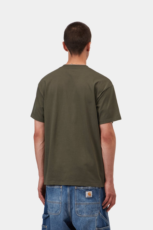 Carhartt Wip S/S Script Embroidery T-Shirt - Cypress / Black - I030435_00P_XX