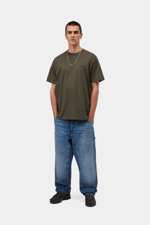 Carhartt Wip S/S Script Embroidery T-Shirt - Cypress / Black - I030435_00P_XX