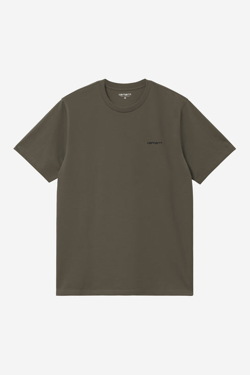 Carhartt Wip S/S Script Embroidery T-Shirt - Cypress / Black - I030435_00P_XX
