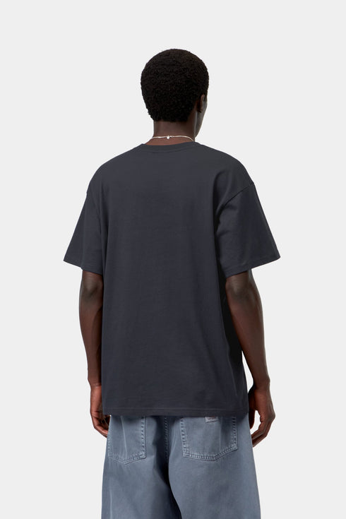 Carhartt Wip S/S Script Embroidery T-Shirt - Dark Navy / White - I030435_00B_XX