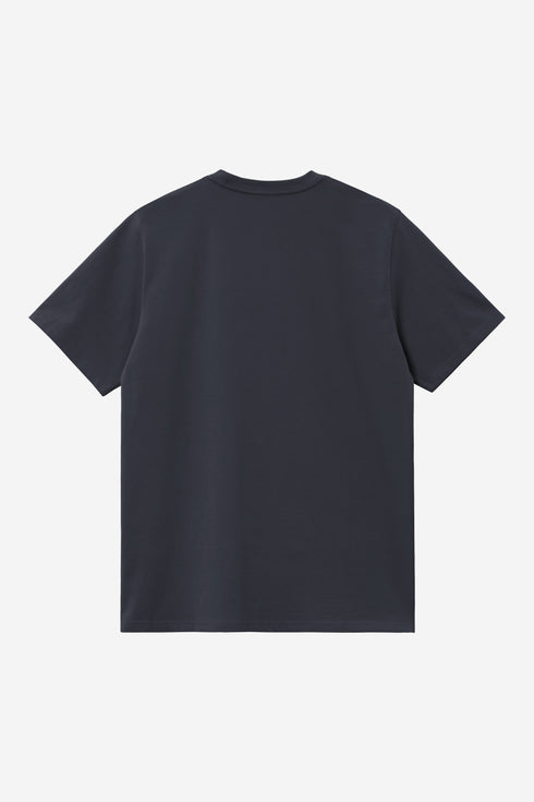 Carhartt Wip S/S Script Embroidery T-Shirt - Dark Navy / White - I030435_00B_XX