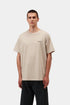 Carhartt Wip S/S Script Embroidery T-Shirt - Fleur De Sel / Black - I030435_2NQ_XX