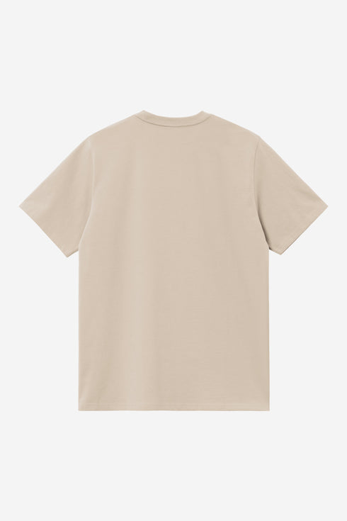 Carhartt Wip S/S Script Embroidery T-Shirt - Fleur De Sel / Black - I030435_2NQ_XX