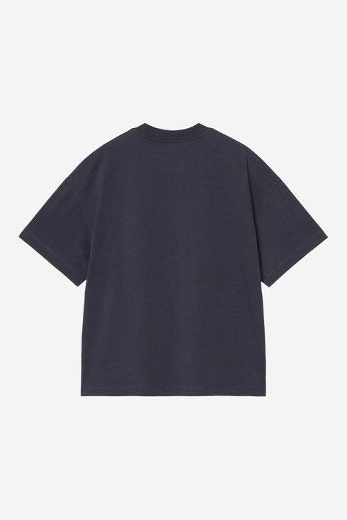 Carhartt Wip S/S Signtaure Script T-Shirt - Dark Navy / Wip Dusty H Brown - I033828_3Z6_XX