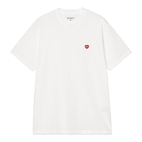 Carhartt WIP S/S Small Heart T-Shirt - White / Red