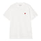 Carhartt WIP S/S Small Heart T-Shirt - White / Red