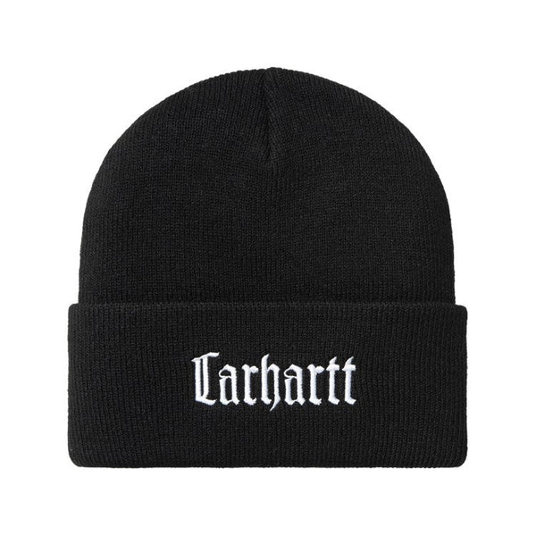 Carhartt Wip Schooling Beanie Bonnet - Black / Wax - Streetart.fr