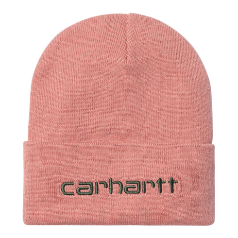 Carhartt WIP Script Beanie - Dusty Rose / Sycamore Tree - Streetart.fr