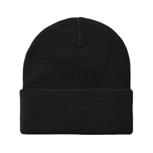 Carhartt WIP Short Watch Hat - Black - Streetart.fr