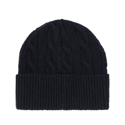 Carhartt WIP Signature Cable Beanie - Deep Night / Glassy Pink - Streetart.fr