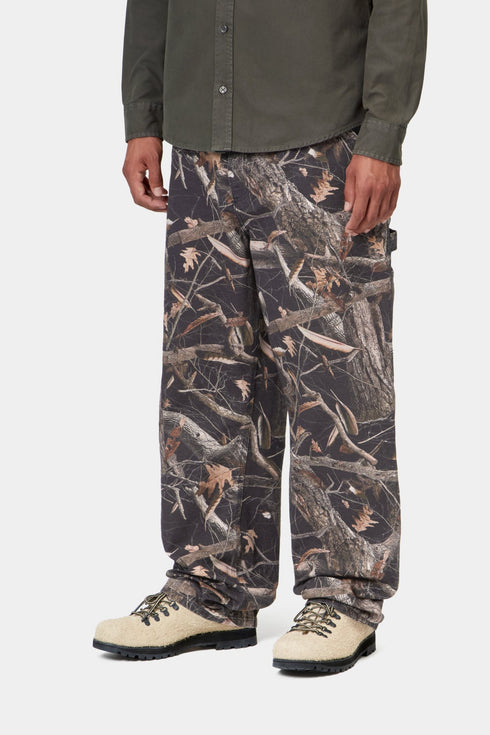 Carhartt Wip Single Knee Pant - Camo Feather Tree / Black Heavy Stone Wash - I034798_3X5_60