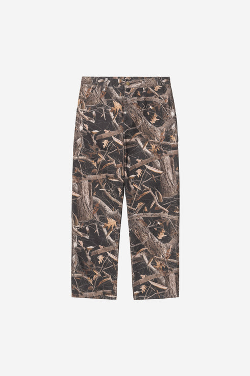 Carhartt Wip Single Knee Pant - Camo Feather Tree / Black Heavy Stone Wash - I034798_3X5_60