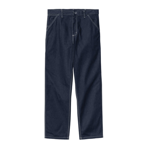 Carhartt WIP Single Knee Pant Pantlon - Blue Rinsed - Streetart.fr
