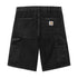 Carhartt Wip Single Knee Short - Black Stone Washed - Streetart.fr