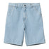 Carhartt WIP Single Knee Short - Blue Heavy Stone Bleached - Streetart.fr