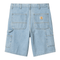 Carhartt WIP Single Knee Short - Blue Heavy Stone Bleached - Streetart.fr