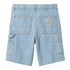 Carhartt WIP Single Knee Short - Blue Heavy Stone Bleached - Streetart.fr