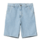 Carhartt Wip Single Knee Short - Blue Heavy Stone Bleached - Streetart.fr
