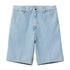 Carhartt Wip Single Knee Short - Blue Heavy Stone Bleached - Streetart.fr