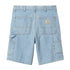 Carhartt Wip Single Knee Short - Blue Heavy Stone Bleached - Streetart.fr
