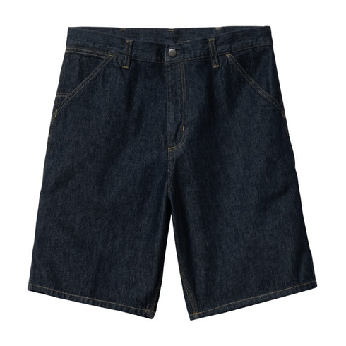 Carhartt Wip Single Knee Short - Blue Rinsed - Streetart.fr