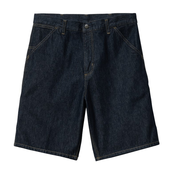Carhartt Wip Single Knee Short - Blue Rinsed - Streetart.fr