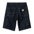 Carhartt Wip Single Knee Short - Blue Rinsed - Streetart.fr