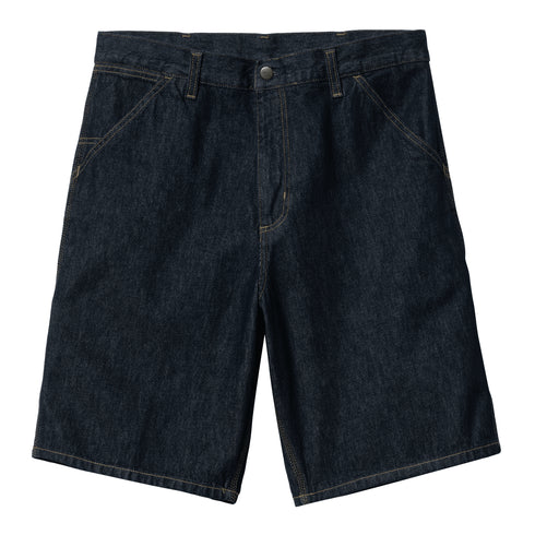 Carhartt WIP Single Knee Short - Blue Rinsed - Streetart.fr
