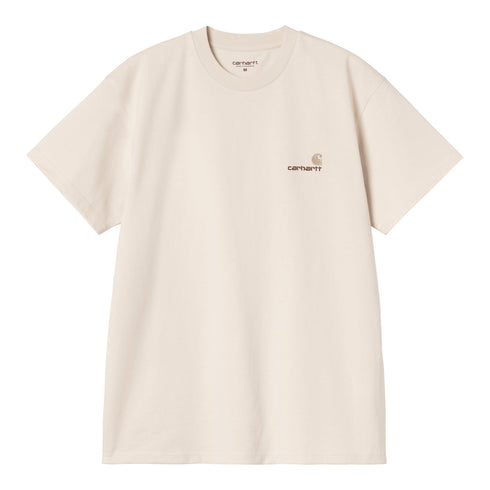 Carhartt WIP S/S American Script - Natural - Streetart.fr