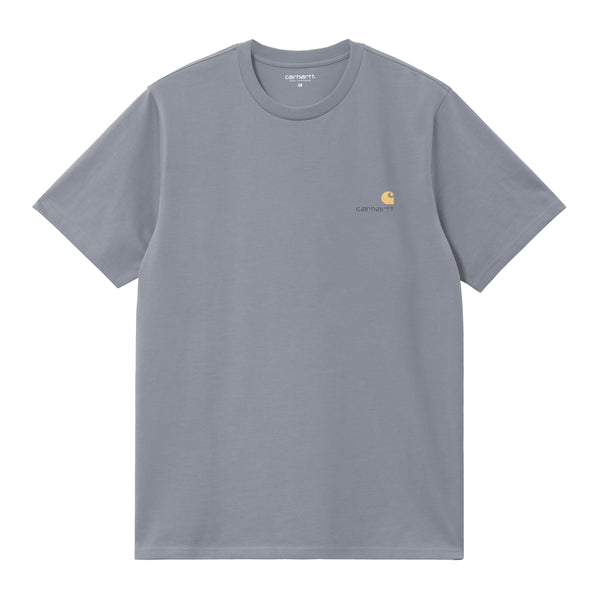 Carhartt WIP S/S American Script - Shady Blue — t-shirt