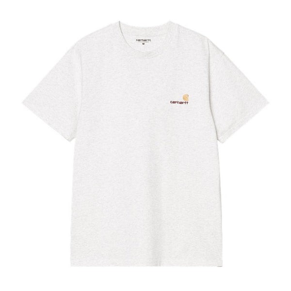 Carhartt Wip S/S American Script T-Shirt - Ash Heather - Streetart.fr
