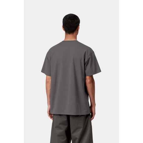 Carhartt WIP S/S American Script T-Shirt - Graphite - Streetart.fr