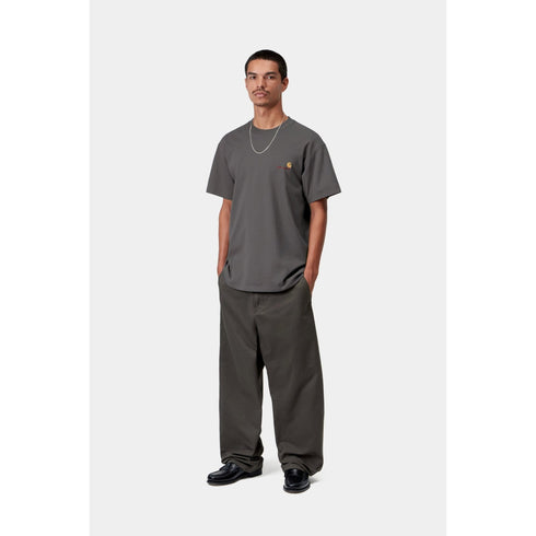 Carhartt WIP S/S American Script T-Shirt - Graphite - Streetart.fr