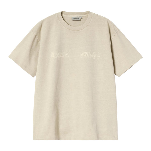 Carhartt WIP S/S Boxed T-Shirt - Fleur De Sel Garment Dyed - Streetart.fr