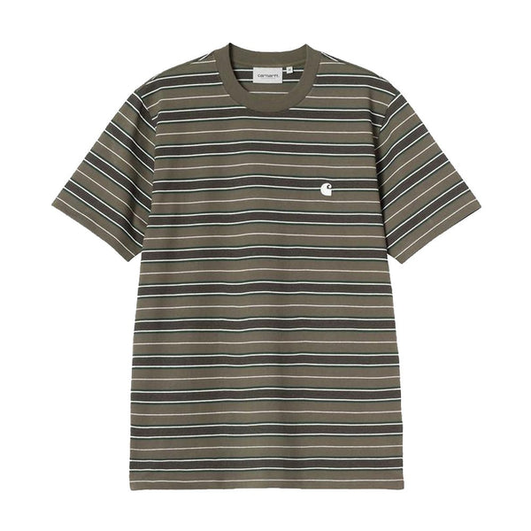Carhartt WIP S/S Bronson T-Shirt - Bronson Stripe / Cypress - Streetart.fr