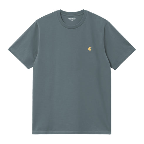 Carhartt WIP S/S Chase - Cozy Blue / Gold - Streetart.fr