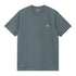 Carhartt WIP S/S Chase - Cozy Blue / Gold - Streetart.fr
