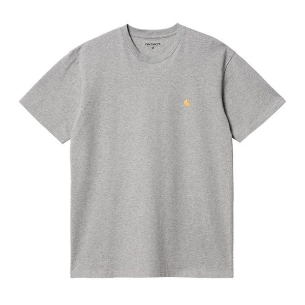 Carhartt Wip S/S Chase T-Shirt Grey Heather / Gold - Streetart.fr